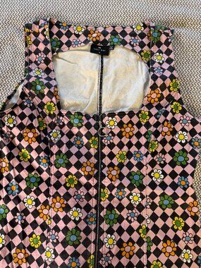 Lazy Oaf - Flower Check Zip Up Dress - 18